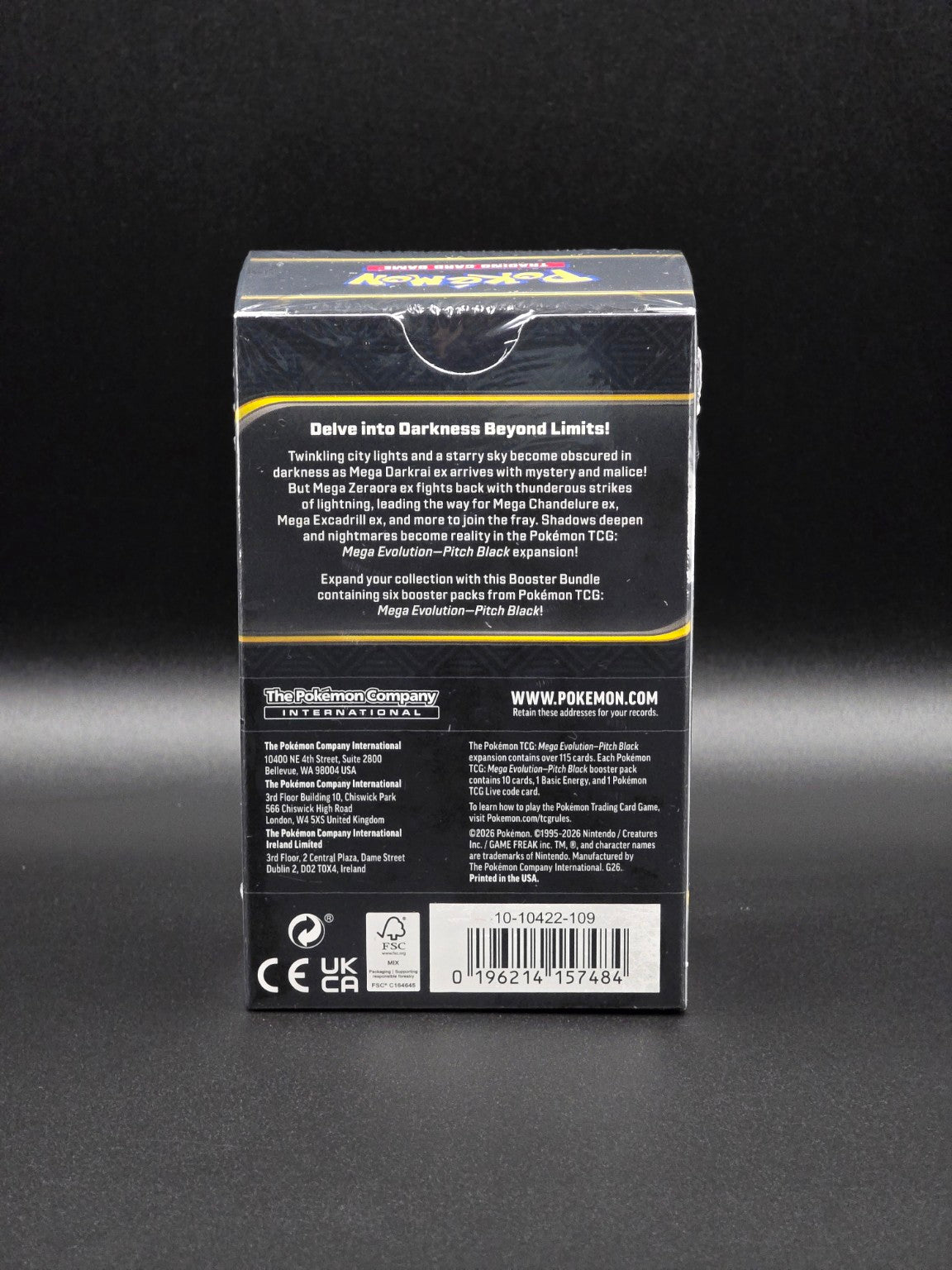 Bundle Pokémon Mega Evolution Pitch Black – face arrière